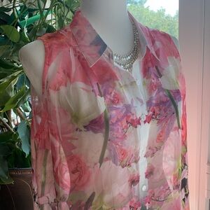Mel & Mo Collared Blouse Sz L